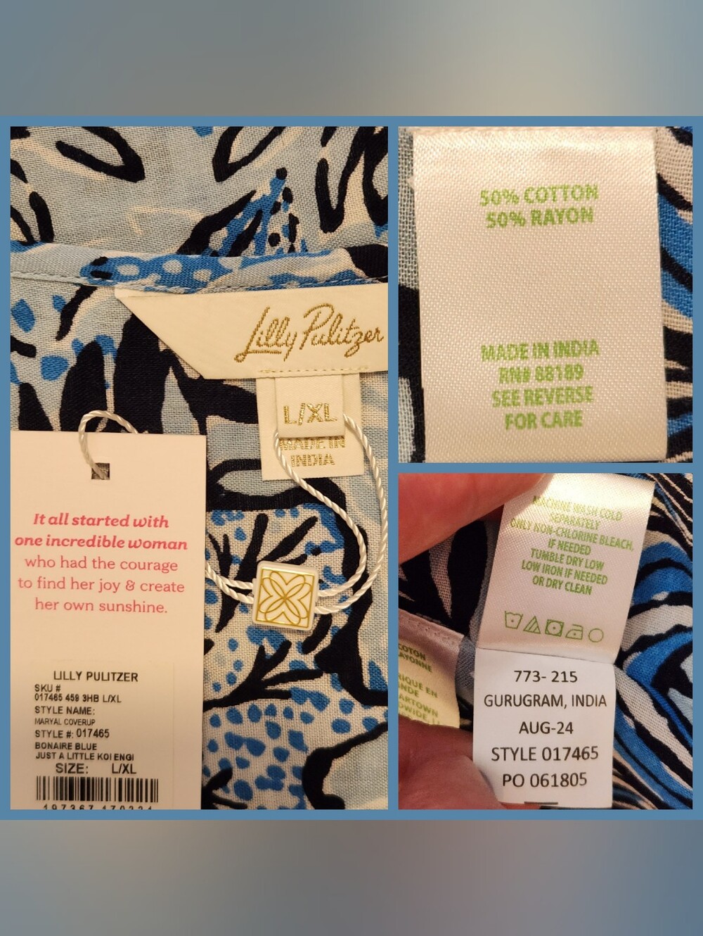 🆕️ 💙HTF Lilly Pulitzer💙 - Maryal Coverup - Picture 5 of 13